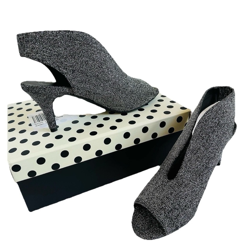 Dolce by Mojo Moxy Truly Shootie Gunmetal Glitter Sparkling Heels-9M-Y2K Party